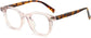Ariya Round Pink Eyeglasses from ANRRI, angle view