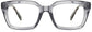 Aron Square Gray Eyeglasses from ANRRI,front view