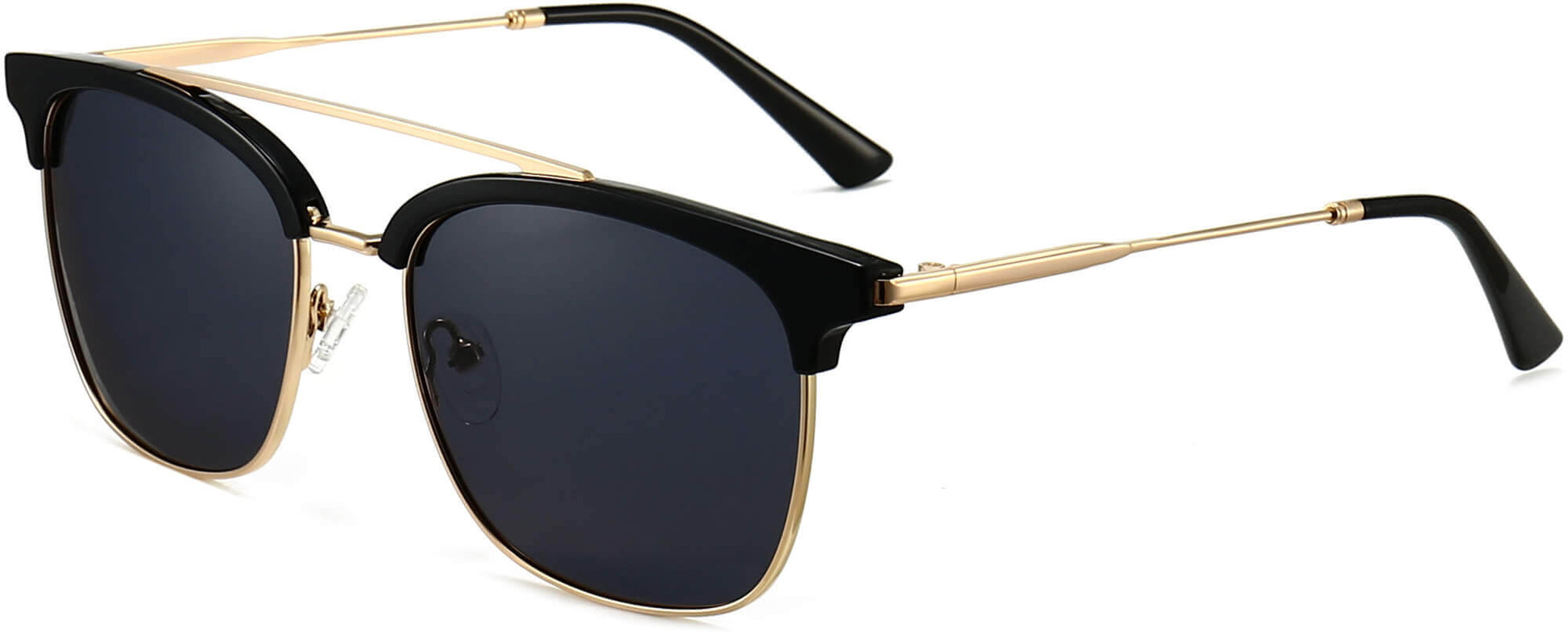 Ashton Black Plastic Sunglasses from ANRRI, angle view