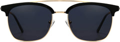Ashton Black Plastic Sunglasses from ANRRI, front view