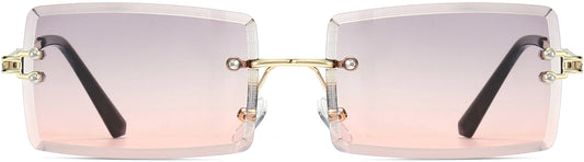 Aubrey Gradient Pink Stainless steel Sunglasses from ANRRI