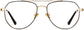 August Aviator Black Eyeglasses from ANRRI from ANRRI, front view