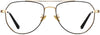 August Aviator Black Eyeglasses from ANRRI from ANRRI, front view