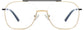 Augustine Round Gold Eyeglasses from ANRRI, front view