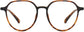 Augustus Round Tortoise Eyeglasses from ANRRI, front view