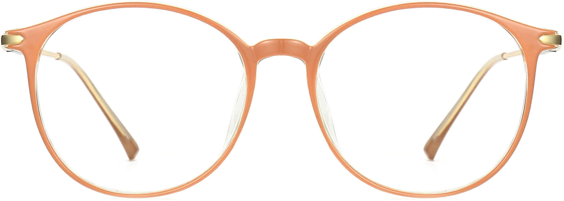 Aurelia Round Khaki Eyeglasses from ANRRI, front view