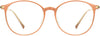 Aurelia Round Khaki Eyeglasses from ANRRI, front view