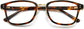 Aurora Square Tortoise Eyeglasses from ANRRI, closed view