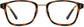 Aurora Square Tortoise Eyeglasses from ANRRI, front view