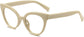 Aviana Cateye White Eyeglasses from ANRRI, angle view