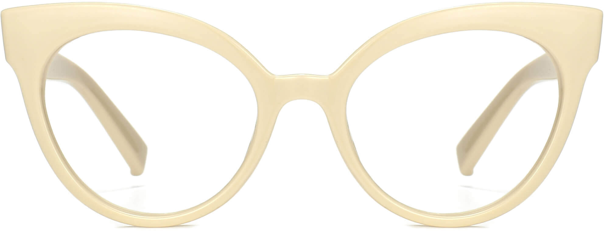 Aviana Cateye White Eyeglasses from ANRRI, front view