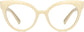 Aviana Cateye White Eyeglasses from ANRRI, front view