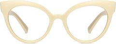 Aviana Cateye White Eyeglasses from ANRRI, front view