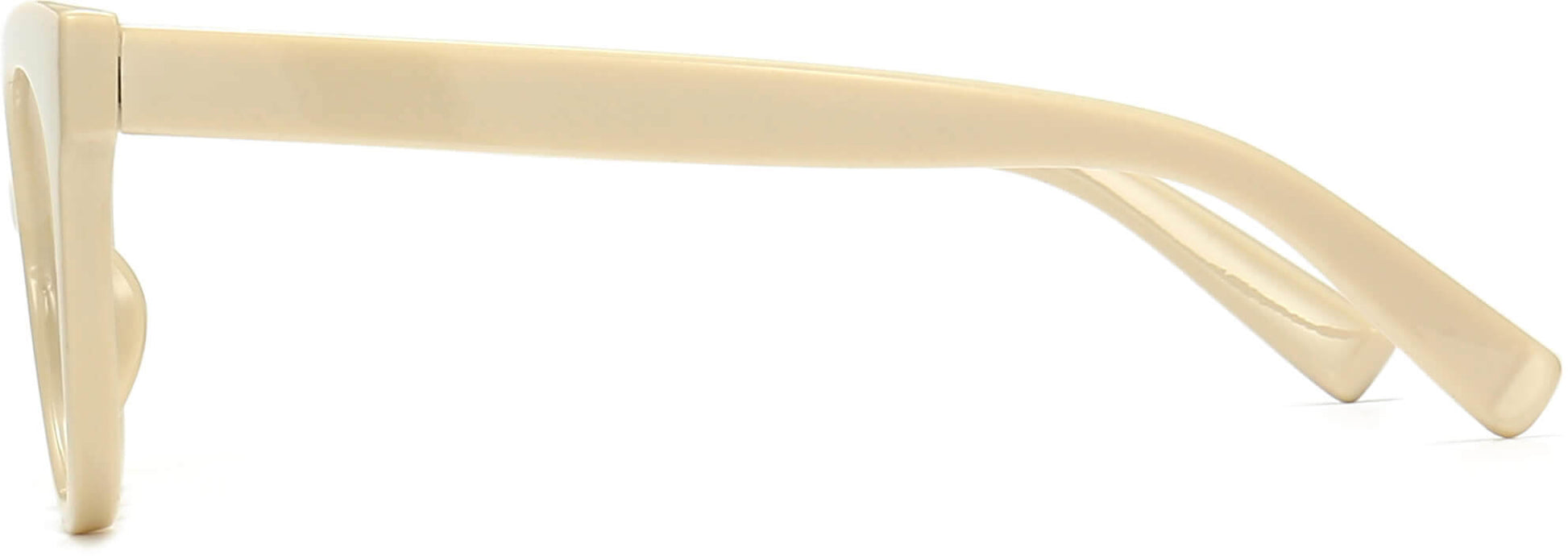 Aviana Cateye White Eyeglasses from ANRRI, side view