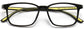 Axton Square Black Eyeglasses from ANRRI, closed view