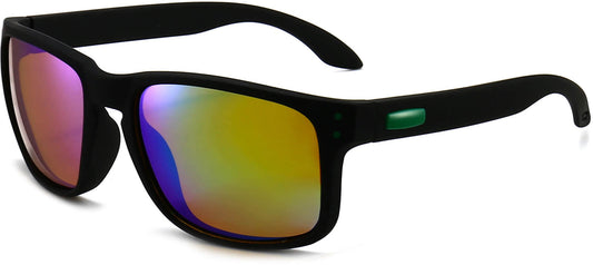 Ayden Green Mirror Plastic Sunglasses from ANRRI