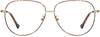 Aylin Aviator Tortoise Eyeglasses from ANRRI, front view
