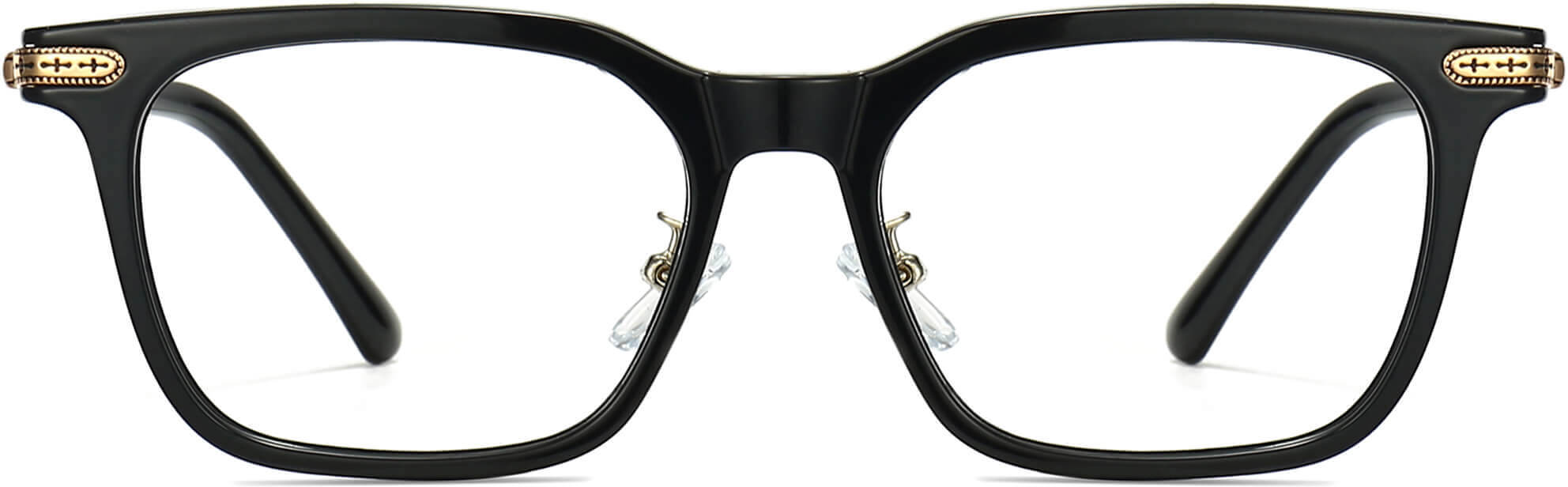 Aziel Square Black Gold Eyeglasses from ANRRI