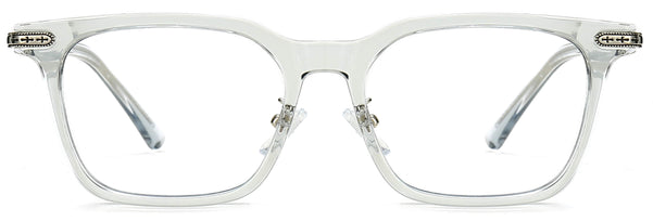 Aziel Square Clear Silver Eyeglasses from ANRRI