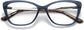 Bail Cateye Blue Eyeglasses from ANRRI, closed view