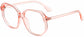 Bailey Geometric Pink Eyeglasses from ANRRI, angle view