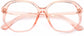 Bailey Geometric Pink Eyeglasses from ANRRI, closed view