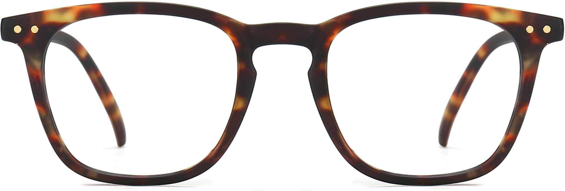 Barrett Square Tortoise Eyeglasses from ANRRI, front view