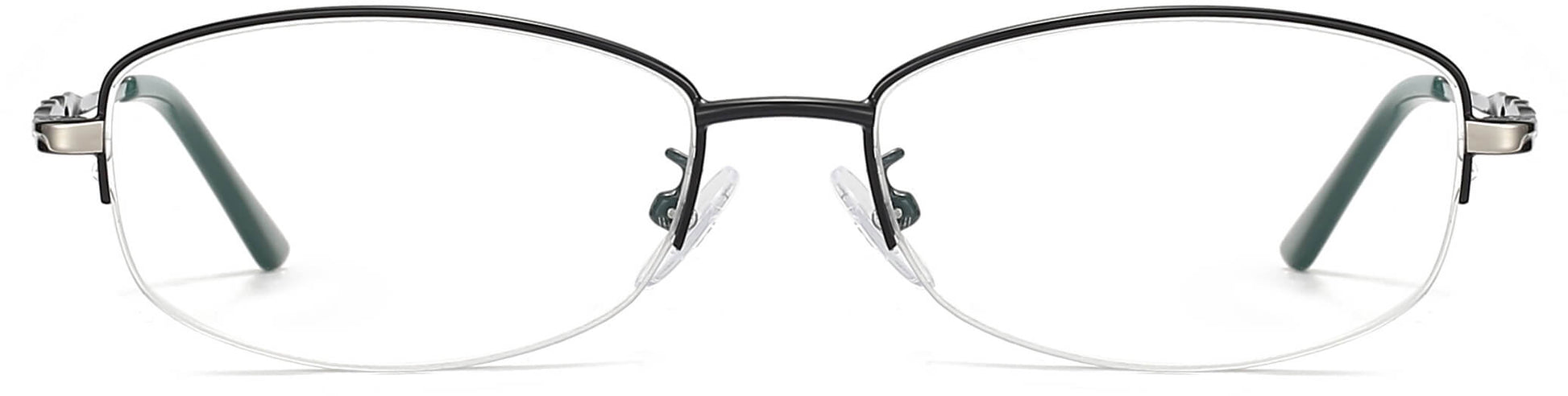 Baylee Round Black Eyeglasses from ANRRI, front view