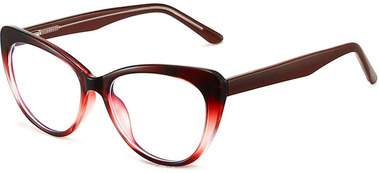 Beatrice Cateye Red Tortoise Eyeglasses from ANRRI, angle view