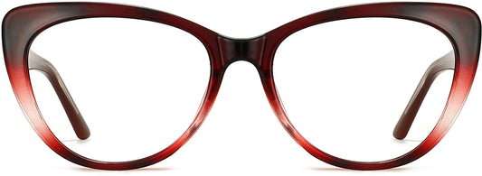 Beatrice Cateye Red Tortoise Eyeglasses from ANRRI, front view