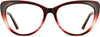 Beatrice Cateye Red Tortoise Eyeglasses from ANRRI, front view