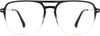 Beckham Square Black Eyeglasses from ANRRI, front view