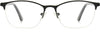 Belen Round Black Eyeglasses from ANRRI, front view