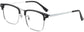 Bellamy Browline Black Eyeglasses from ANRRI, angle view