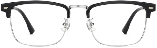 Bellamy Browline Black Eyeglasses from ANRRI, front view