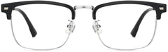 Bellamy Browline Black Eyeglasses from ANRRI, front view