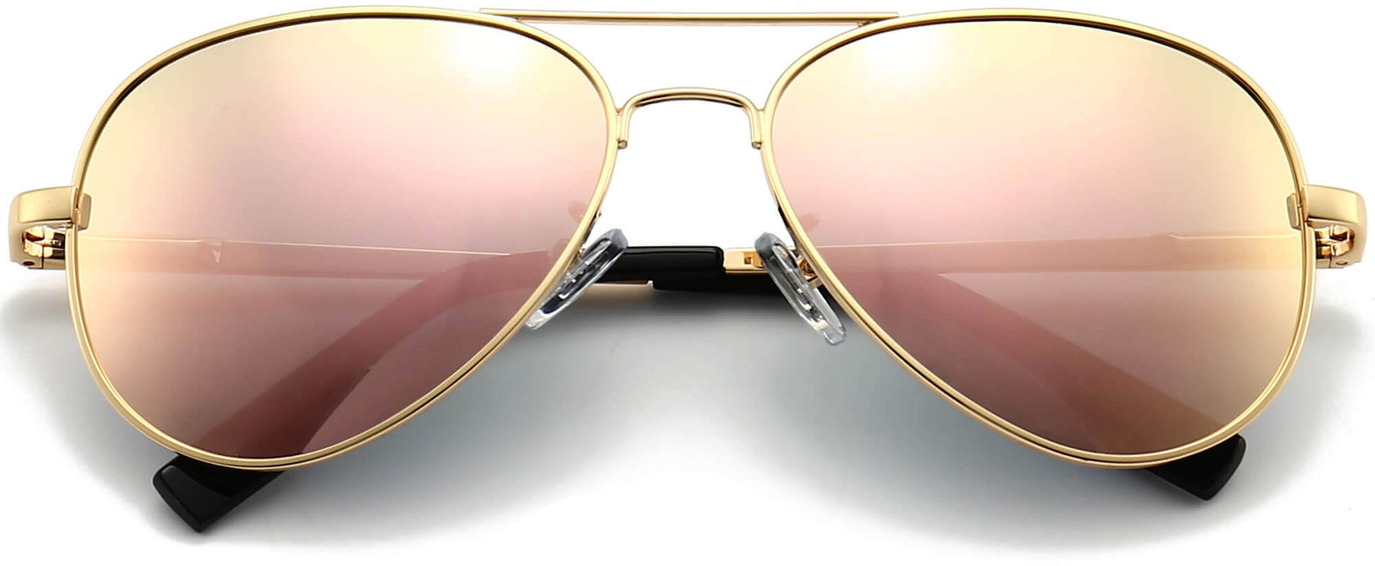 Bentley Pink Mirror Stainless steel Sunglasses from ANRRI, closed view