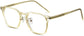 Biblio Square Clear Eyeglasses from ANRRI, angle view