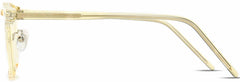 Biblio Square Clear Eyeglasses from ANRRI, side view
