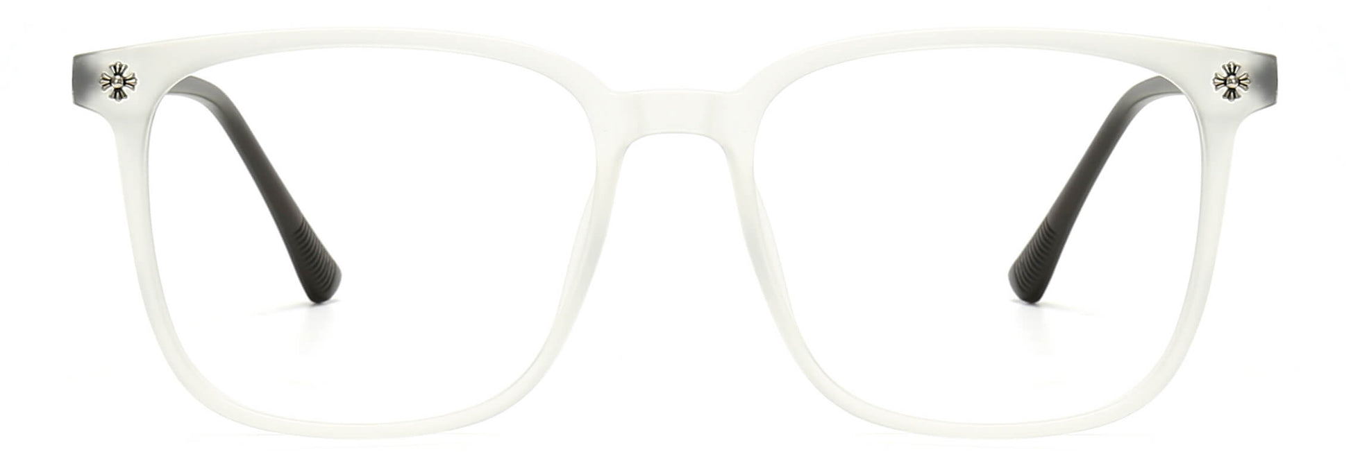 Bjorn Square Clear Eyeglasses from ANRRI, front view