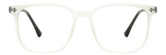 Bjorn Square Clear Eyeglasses from ANRRI, front view