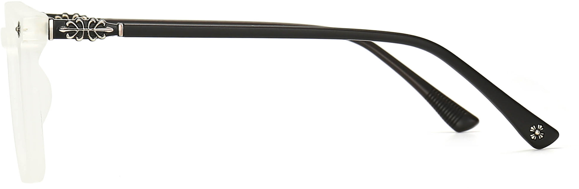 Bjorn Square Clear Eyeglasses from ANRRI, side view