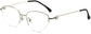Blaire Cateye Silver Eyeglasses from ANRRI, angle view