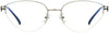 Blaire Cateye Silver Eyeglasses from ANRRI, front view