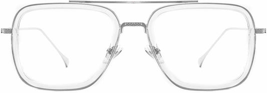 Blake Rectangle Clear Eyeglasses from ANRRI, front view