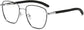 Bo Square Black Eyeglasses from ANRRI, angle view