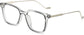 Bowen Square Gray Eyeglasses from ANRRI, angle view