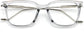 Bowen Square Gray Eyeglasses from ANRRI, closed view