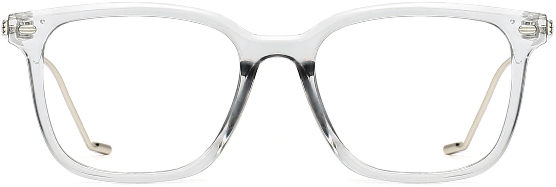 Bowen Square Gray Eyeglasses from ANRRI, front view