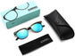 Braxton Blue Mirror Plastic Sunglasses with Accessories from ANRRI